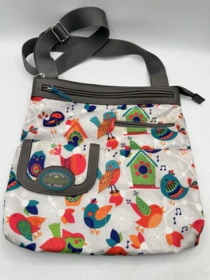 Bolso Bandolera Lily Bloom Birds And Birdhouses Eco Friendly Green Living Foto 1 de 4