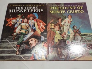 A Golden Picture Classic hardcover lot 2 Three Musketeers Count of Monte Cristo - Picture 1 of 14
