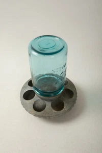 Galvanized Steel & Mason Jar Chicken Feeder (C3R) Bird Seed Dispenser - Picture 1 of 6