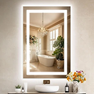 LED Mirror for Bathroom, 24×36 Backlit & Frontlit(Seperate Control), Vanity Mirr - Picture 1 of 6