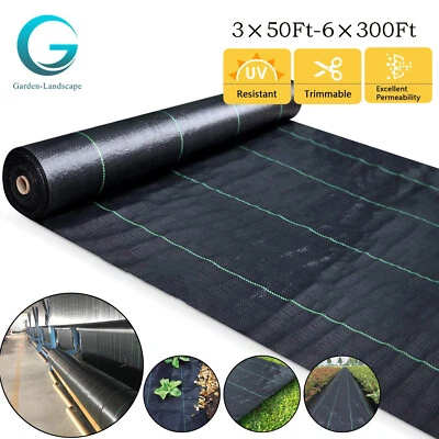 Heavy Duty Weed Barrier Fabric Woven Earthmat Ground Cover Landscape 3.2 OUNCE - Image 1 of 4