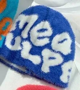 MEA CULPA Fur Fashion Beanie Knit Wear FW24 Cap Hip Hop Men Women Skullies Y2K - Picture 1 of 8