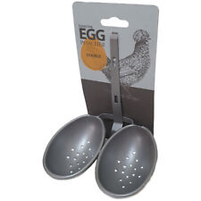 Double Egg Poacher with Non-Stick Coating Silver Hook Over Pan from Eddingtons