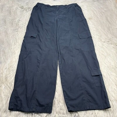 Kut from the Kloth Women's 12 Black Twill Wide Leg Cargo Pants Cotton - Image 1 of 4