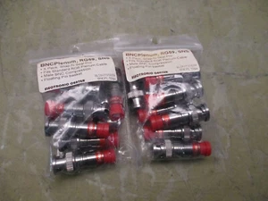 20x belden fsns59bncpl snap-n-seal rg-59 bnc compression connectors [4*X-17] - Picture 1 of 3