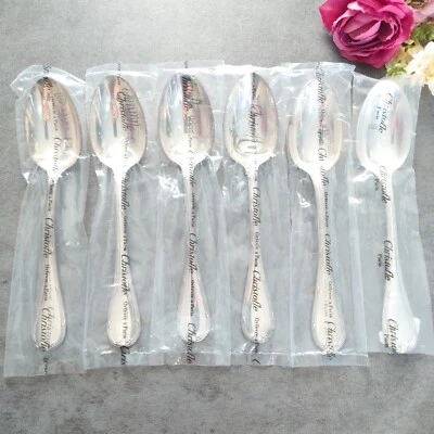 Christofle Rubans 6pcs Silverplate Flatware Table Spoon Near MINT - Image 1 of 4