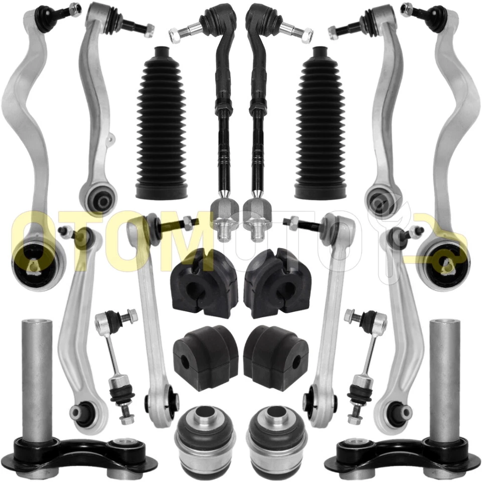 BMW 5 E60 E61 TRIANGLE BRAS SUSPENSION ROTULE BIELLETTE SILENT BLOC AV AR 24 PCS - Immagine 1 di 1