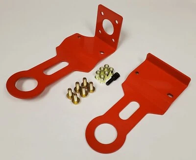 97-04 Chevy C5 Corvette Z06 Red Racing Track Bolt-On Front & Rear Tow Hook Set - Image 1 of 4