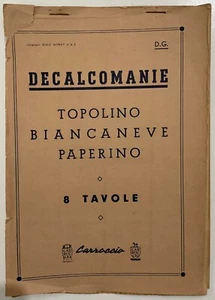 TOPOLINO BIANCANEVE PAPERINO 8 TAVOLE EDIZIONI CARROCCIO WALT DISNEY - Imagen 1 de 10