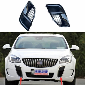 Para Buick Regal GS 09-16 Brillo Negro Frontal Izquierda + Derecha Lámpara Antiniebla Marco - Imagen 1 de 6