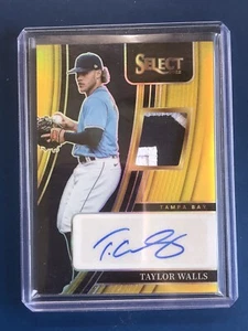 Tarjeta de béisbol TAYLOR WALL PARCHE DORADO/10 SELECT PRIZM RAYS - Imagen 1 de 1