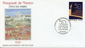 Monaco Architecture Stamps 2020 FDC Fort Antoine Theatre 50 Yrs Arts 1v Set - Picture 1 of 1