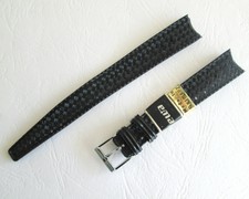 Tropic Vintage 60's Rubber Sport / Diver Women's Watchband Strap 14.5mm Black