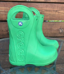 Crocs Green Handle It Rain Boots Toddler Size C9 Unisex
