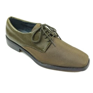 Zapatos de vestir de cuero con cordones verde oliva 9M GIORGIO BRUTINI para hombre - Imagen 1 de 8