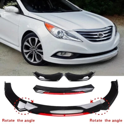 For 11-14 Hyundai Sonata Front Bumper Lip Spoiler Splitter Body Kit Foto 1 de 4