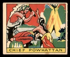 1933 R128 Western Strip Card #33 Chief Powhatten VG/EX