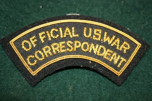 SEGUNDA GUERRA MUNDIAL OFICIAL CORRESPONSAL DE GUERRA DE ESTADOS UNIDOS TÍTULO LINGOTE INSIGNIA EJÉRCITO DE ESTADOS UNIDOS - Imagen 1 de 1