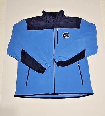 UNC North Carolina Genuine Stuff Men's Blue Full Zip Coat Jacket Large Tarheel - Image 1 of 4