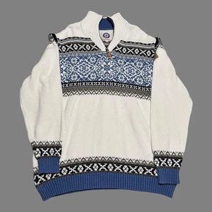 Icewear Islanda Maglione Maglia Motivo Nordico 1/4 Zip Uomo XL DIFETTO - Foto 1 di 10
