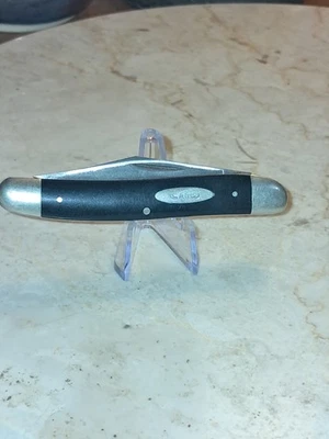 Cuchillo de bolsillo Case XX 22087 2 hojas de plástico negro DE COLECCIÓN 1978 Foto 1 de 4