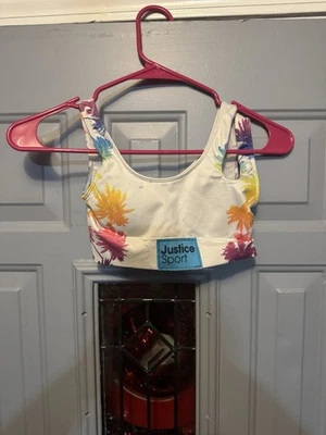 Juego de 2 piezas atlético Justice Sport niñas palmeras blancas parte superior 28 inferior XS 5/6 Foto 1 de 4