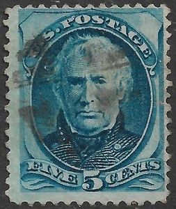 Estados Unidos #179 5c. Edición Taylor usada muy fina - Imagen 1 de 2