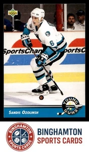 1992-93 Upper Deck #568 Hockey Sandis Ozolinsh San Jose Sharks - Picture 1 of 2