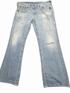 True Religion Ricky Super T straight jeans in a light wash Size 36x30 - Picture 1 of 10