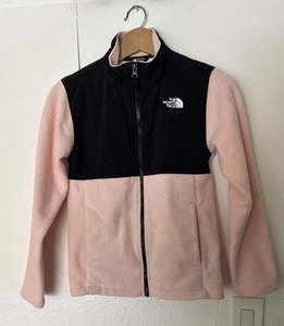 North Face Girls Light Pink Fleece Jacket Size M 10/12 - Picture 1 of 6