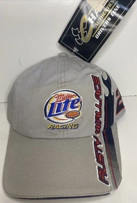 Sombrero Flame Nascar Rusty Wallace #2 Miller Lite Racing Chase Auténtico NUEVO (manchas Foto 1 de 4