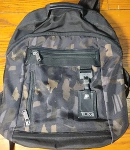 Tumi Bertona Camouflage Travel Backpack black 18" Luggage Travel School - Picture 1 of 7