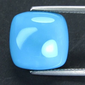 Excelente gema suelta con forma de cojín azul natural Arizona turquesa 14 mm 9,03 quilates - Imagen 1 de 7