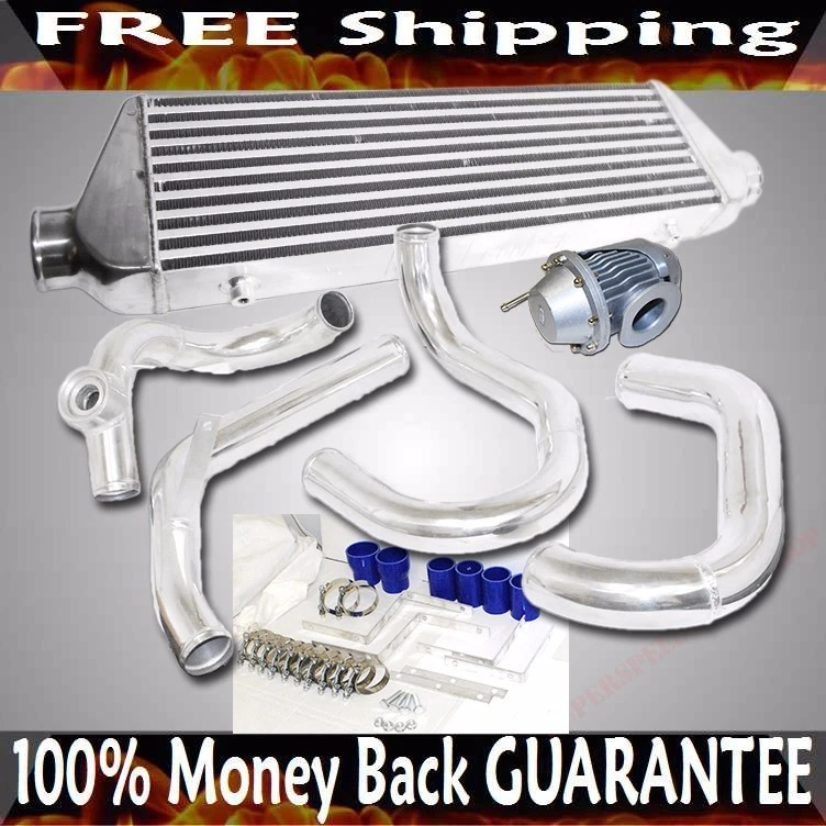 Intercooler de montaje delantero + tubería + BOV para 00-05 Volkswagen Golf/Jetta 1.8T DOHC  Foto 1 de 1