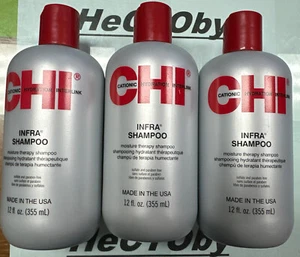 3er-Pack versiegelt CHI Infrarot Feuchtigkeitstherapie Shampoo 12 Unzen KATIONISCHE HYDRATISIERUNG Interli - Bild 1 von 4