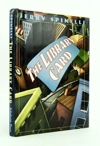 THE LIBRARY CARD Jerry Spinelli 1997 Scholastic Press 1st/1st HBDJ Fine L1 - Picture 1 of 4