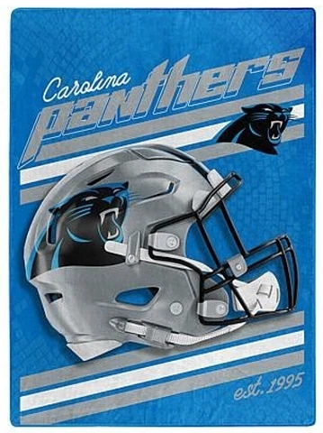 Carolina Panthers Speed Helmet Super Size 60X80 Plush Raschel Blanket Throw Cover