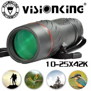 Visionking 10-25x42 BAK4 Portable Powerful Monocular Telescope birding Travel - Picture 1 of 6