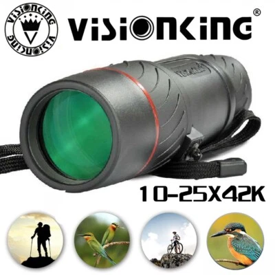  Visionking 10-25x42 BAK4 Portable Powerful Monocular Telescope birding Travel - Image 1 of 4