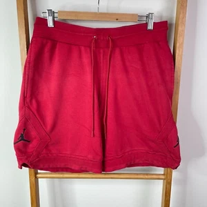 Jordan Activewear Shorts Mens Medium Red Jumpman Diamond Drawcord Waist - Picture 1 of 12