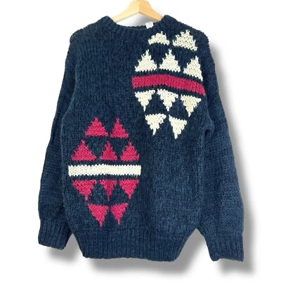 VTG Pierre Cardin Sweater Generation II Size Small Geometric Knit 90s Hearts - Image 1 of 4