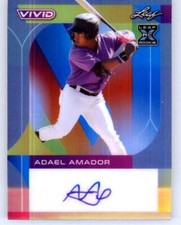 2022 Leaf Vivid Autograph #BA-AA1 Adael Amador RC Rookie AUTO 19/40 Rockies 