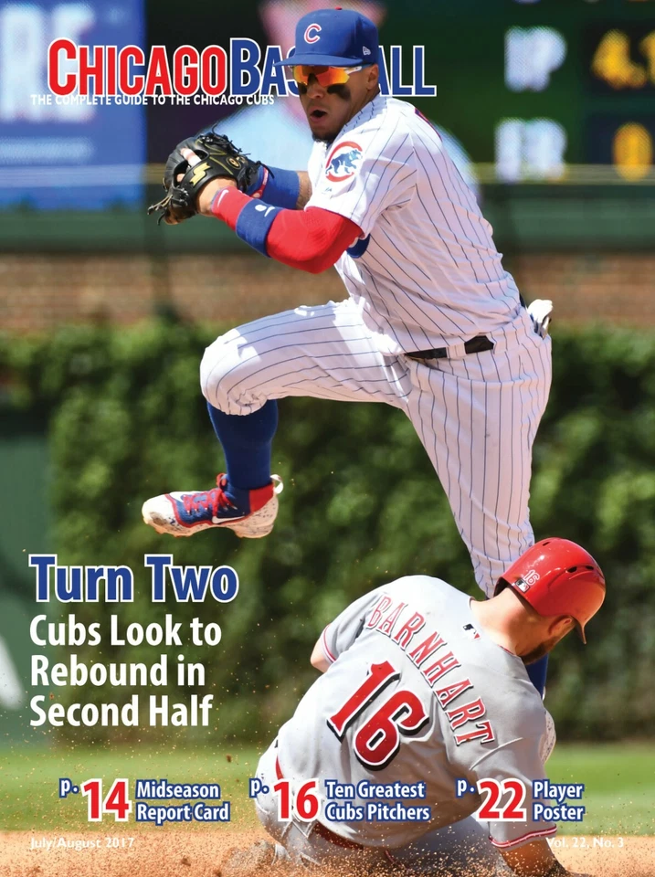 Chicago Cubs July-August 2017 Program & Scorecard Wrigley Field Javier Baez - Image 1 of 1