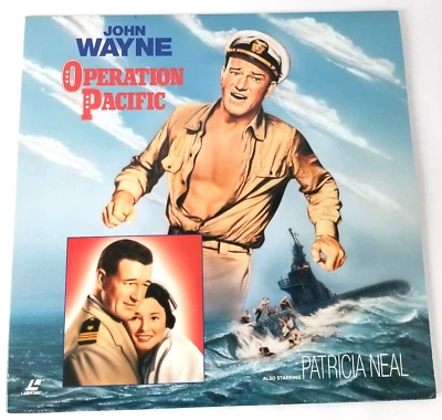 VINTAGE John Wayne Laserdisc Movie Operation Pacific Patricia Neal Like New - Image 1 of 4
