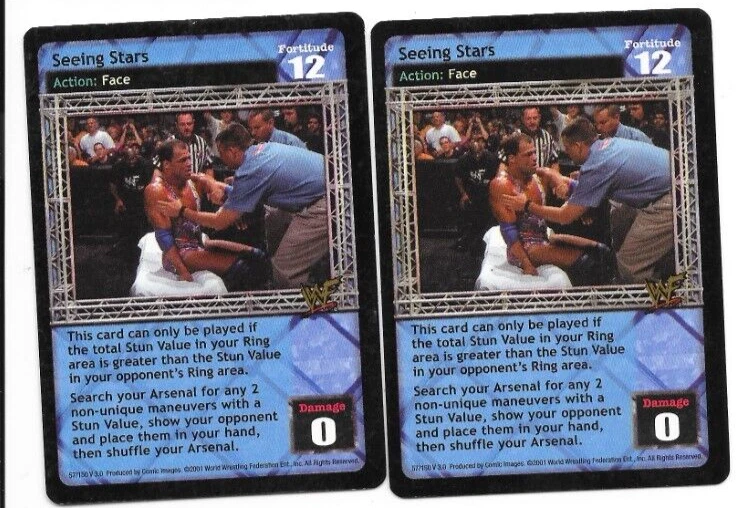WWE RAW DEAL - 2 Seeing Stars Cards *FREE SHIPPING* Action RARE - Image 1 of 1