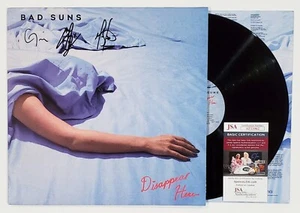 ALBUM DISCO DISCOGRAFICO BAD SUNS FIRMATA SCOMPARIRE HERE VINILE CON CERTIFICATO JSA - Foto 1 di 2