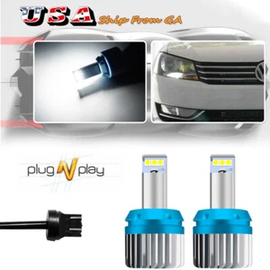 White 6000K CSP LED Daytime Running Light DRL Bulb For 12-15 VW Passat 12-16 Eos - Picture 1 of 12