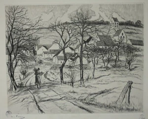 Starkwasser von "zu bestimmen" "Dorf- und Frauenansicht" signiert, nummeriert 56/200 - Bild 1 von 4