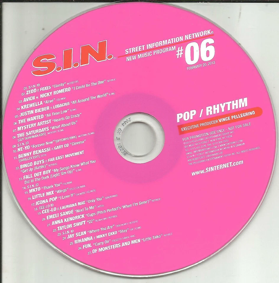 PROMO CD w/ NE YO REMIX & BENNY BENASSI EDIT & Avicii TAYLOR SWIFT Fall Out Boy  - Image 1 of 1