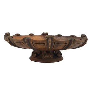 De colección MCM 1957 Grande Pedestal de Yeso Cuenco Centro de Mesa Universal Statuary Co - Imagen 1 de 14